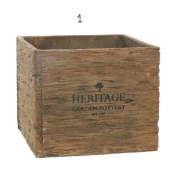 Woodlodge 37cm Heritage Oak Square Planter -Plantern Pot Sales 5021346487725 2