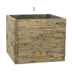 Woodlodge 37cm Heritage Oak Square Planter -Plantern Pot Sales 5021346487725 3