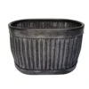 Woodlodge 51cm Rustic Pewter Ribbed Trough -Plantern Pot Sales 5021346490572