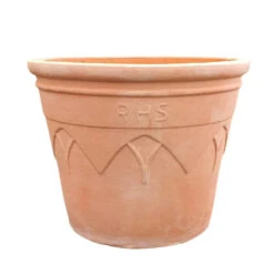 Woodlodge 60cm Terracotta RHS 2 Tapered Arches Pot
