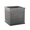 Woodlodge 27cm Black Regal Heritage Fibreclay Square Pot -Plantern Pot Sales 5021346501803