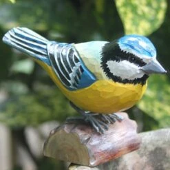 Primus 12cm RSPB Hand Crafted Wooden Blue Tit -Plantern Pot Sales 5023353231025 2