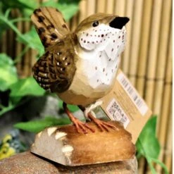 Primus 12cm RSPB Hand Crafted Wooden Wren -Plantern Pot Sales 5023353243929 2