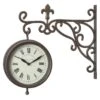 Outside In 35cm Marylebone Double-Sided Station Clock & Thermometer