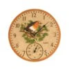 Outside In 12" Robin Wall Clock & Thermometer -Plantern Pot Sales 5050642006347 d760ce7c b8a4 40e3 a702 7eff3f59828c