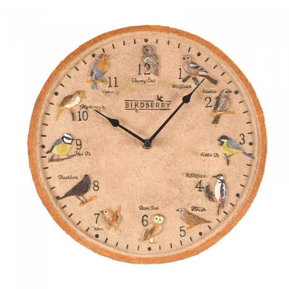 Outside In 12" Birdberry Wall Clock 3 Outside In 12" Birdberry Wall Clock
