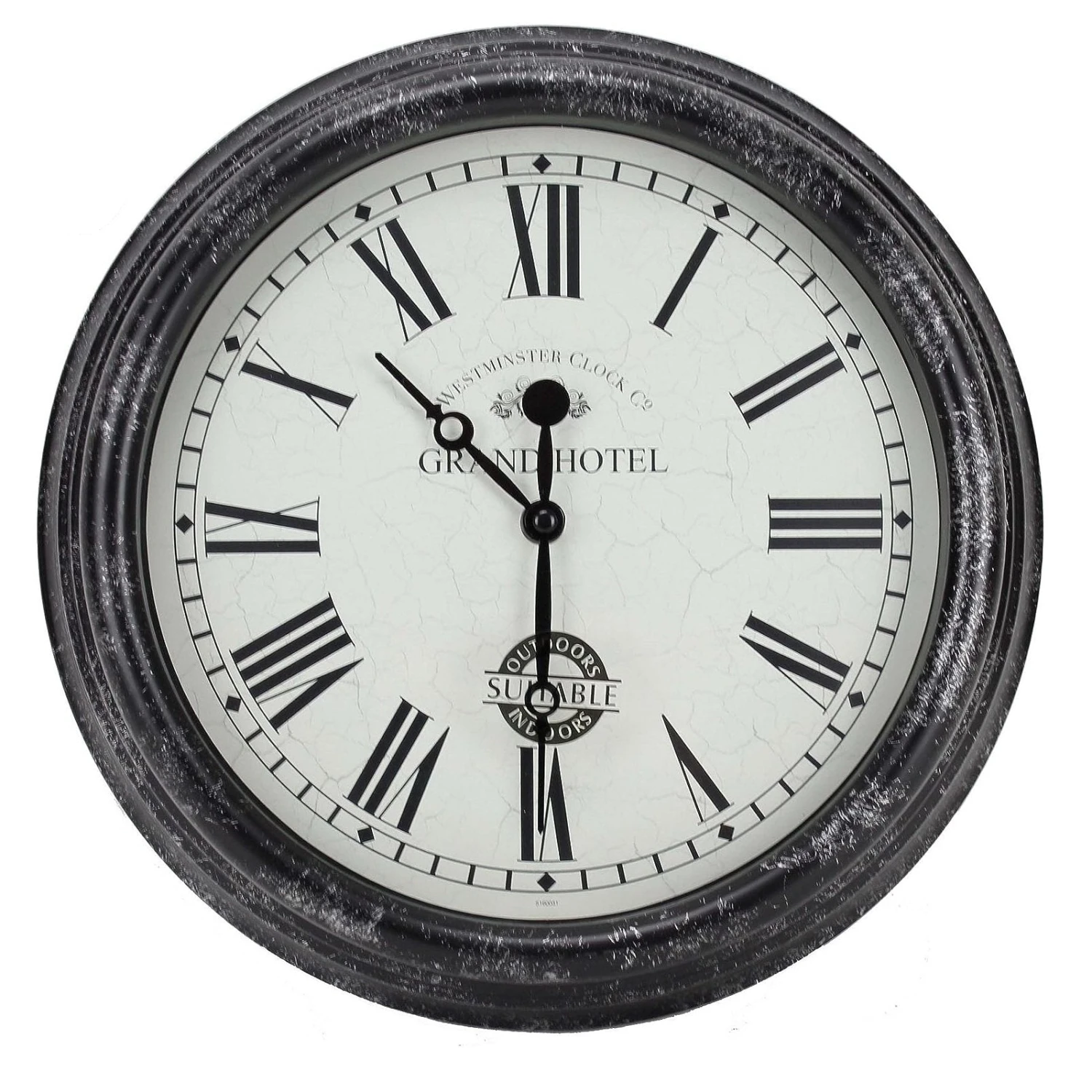 Outside In 12" Black Biarritz Clock 3 Outside In 12" Black Biarritz Clock