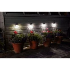 Smart Solar SuperBright Fence, Wall & Post Light - 4 Pack -Plantern Pot Sales 5050642027366 2