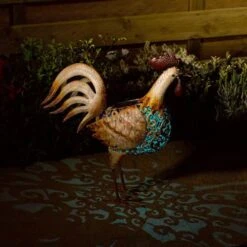 Smart Solar 45cm Metal Cockerel Silhouette -Plantern Pot Sales 5050642064132 3