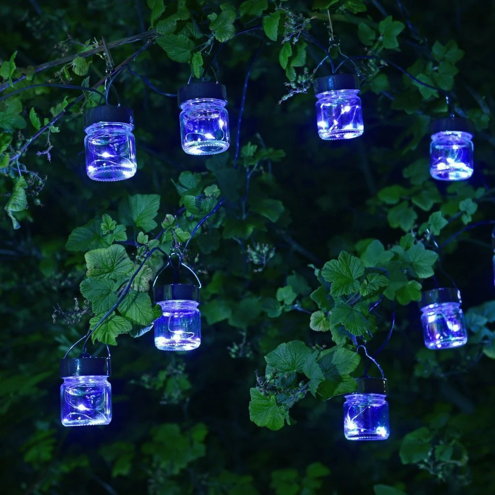 Smart Solar 10 Firefly LED Opal Jar String Lights 5 Smart Solar 10 Firefly LED Opal Jar String Lights - Image 3