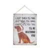 La Hacienda 40cm I'll Be Watching You Labrador Metal Sign -Plantern Pot Sales 5055025559311