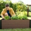 Keter 106cm Rectangular Garden Bed - Maple Brown -Plantern Pot Sales 7290112633521 2