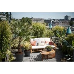 Elho 30cm Living Black Greenville Round Planter -Plantern Pot Sales 8711904332358 5