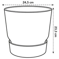 Elho 25cm Leaf Green Greenville Round Planter -Plantern Pot Sales 8711904332433 3