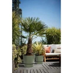 Elho 25cm Leaf Green Greenville Round Planter -Plantern Pot Sales 8711904332433 4