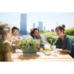 Elho 33cm Leaf Green Greenville Bowl Planter -Plantern Pot Sales 8711904332464 5