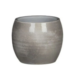 Edelman 38cm Grey Lester Terracotta Round Houseplant Pot