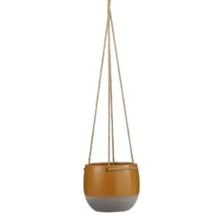 Edelman 13.5cm Ochre Resa Hanging Houseplant Pot